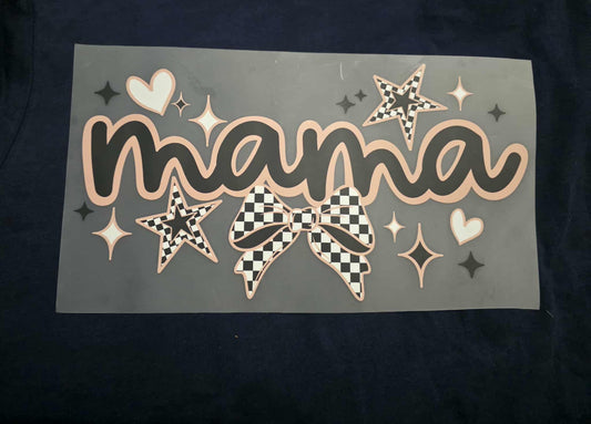 Checkered MAMA Screen Print