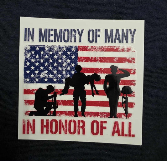 In Memory of Many Decal