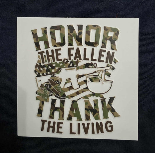 Honor the Fallen, Thank the Living (Rifle) Decal