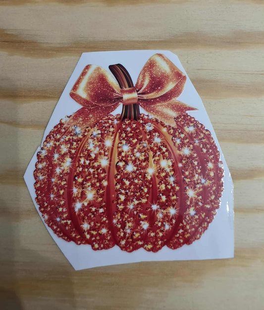 Glitter Pumpkin Decal