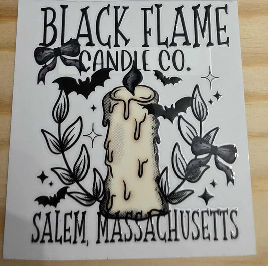 Black Flame Candle Decal